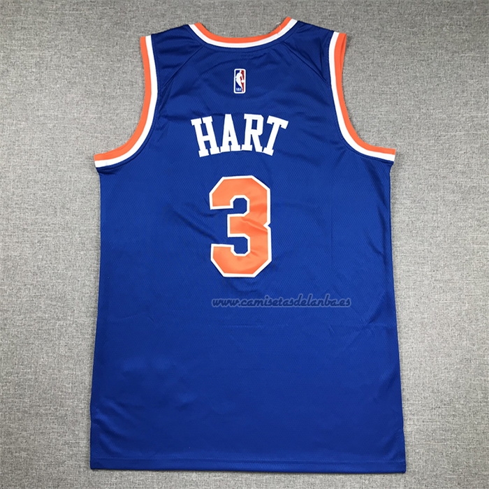 Camiseta New York Knicks Josh Hart NO 3 Icon Azul